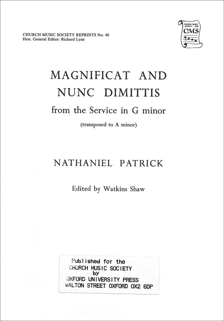 Magnificat and Nunc Dimittis